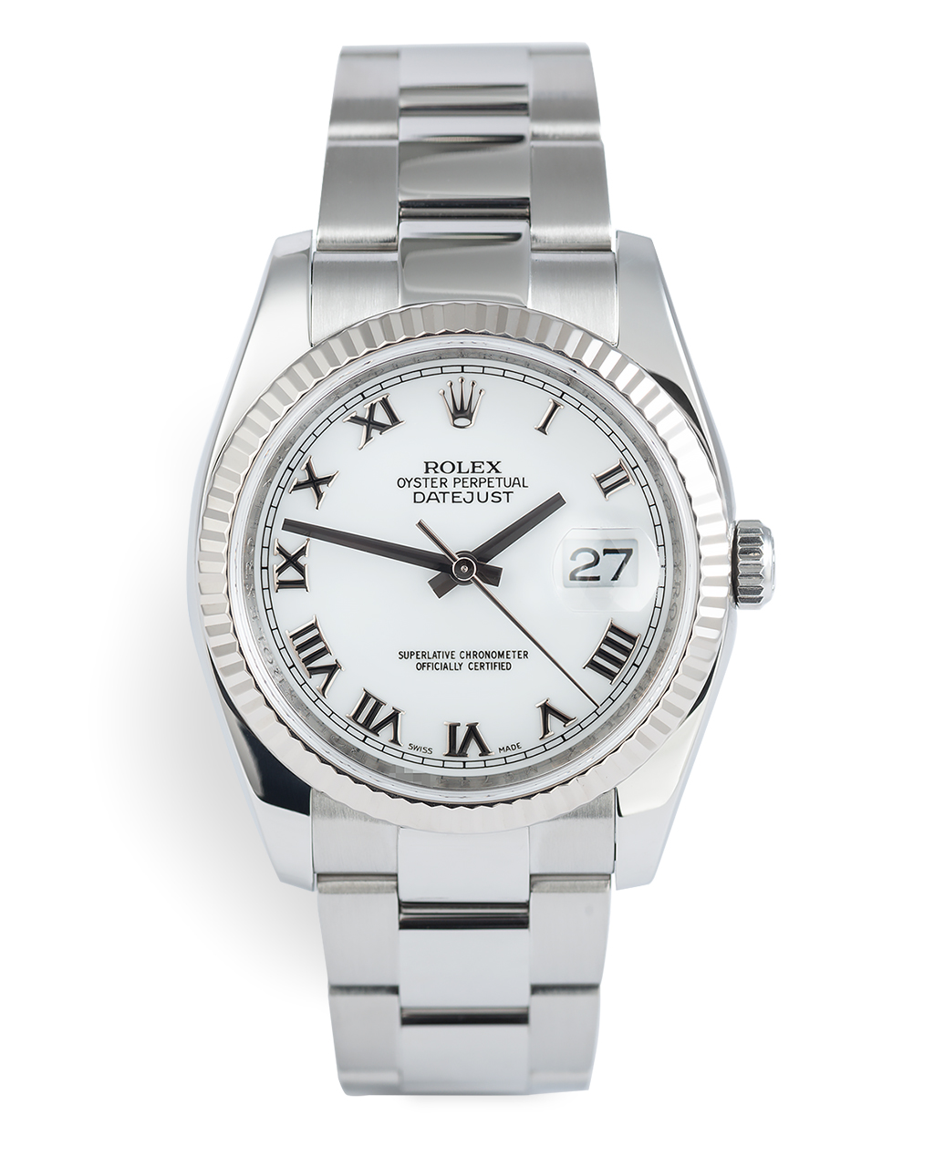 rolex datejust 18k white gold