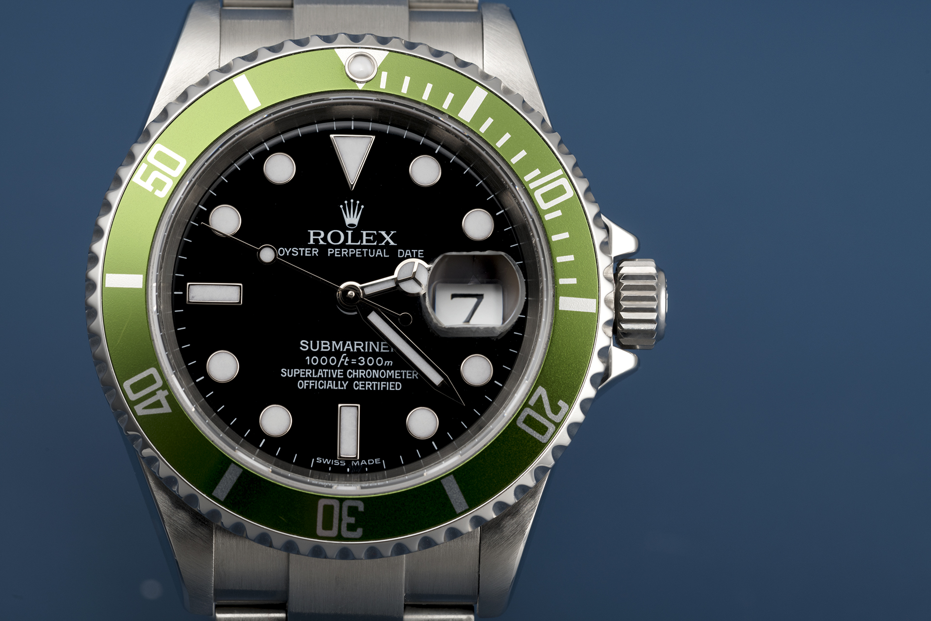 Rolex16610LV Submariner 'Kermit' Flat Four – Newport Watch Club