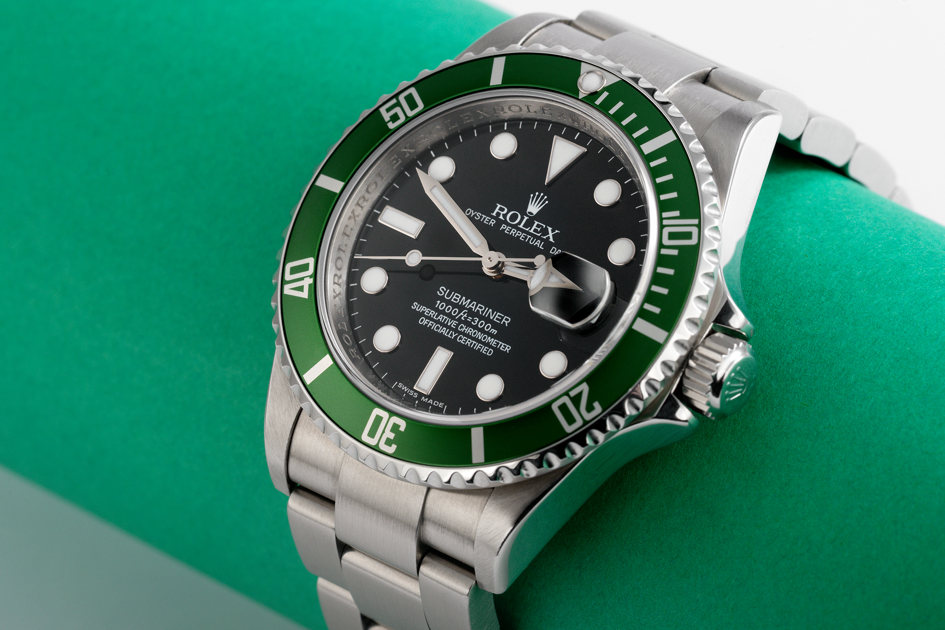 38904: Rolex Submariner Kermit, Flat 4, Ref. 16610LV, 2023 Service – Paul  Duggan Fine Watches