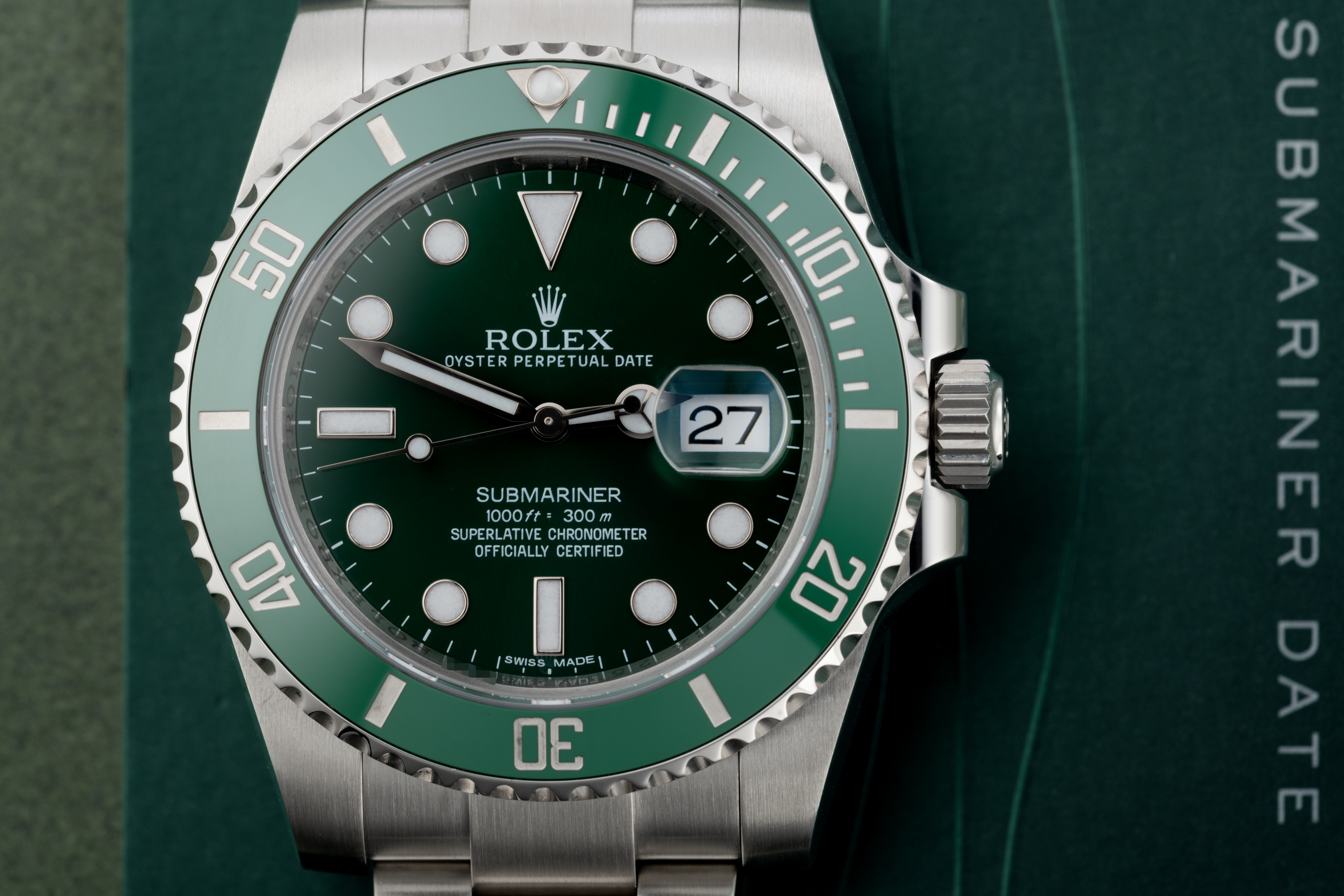 Rolex Submariner Date 2013 Hulk Green Dial Watch