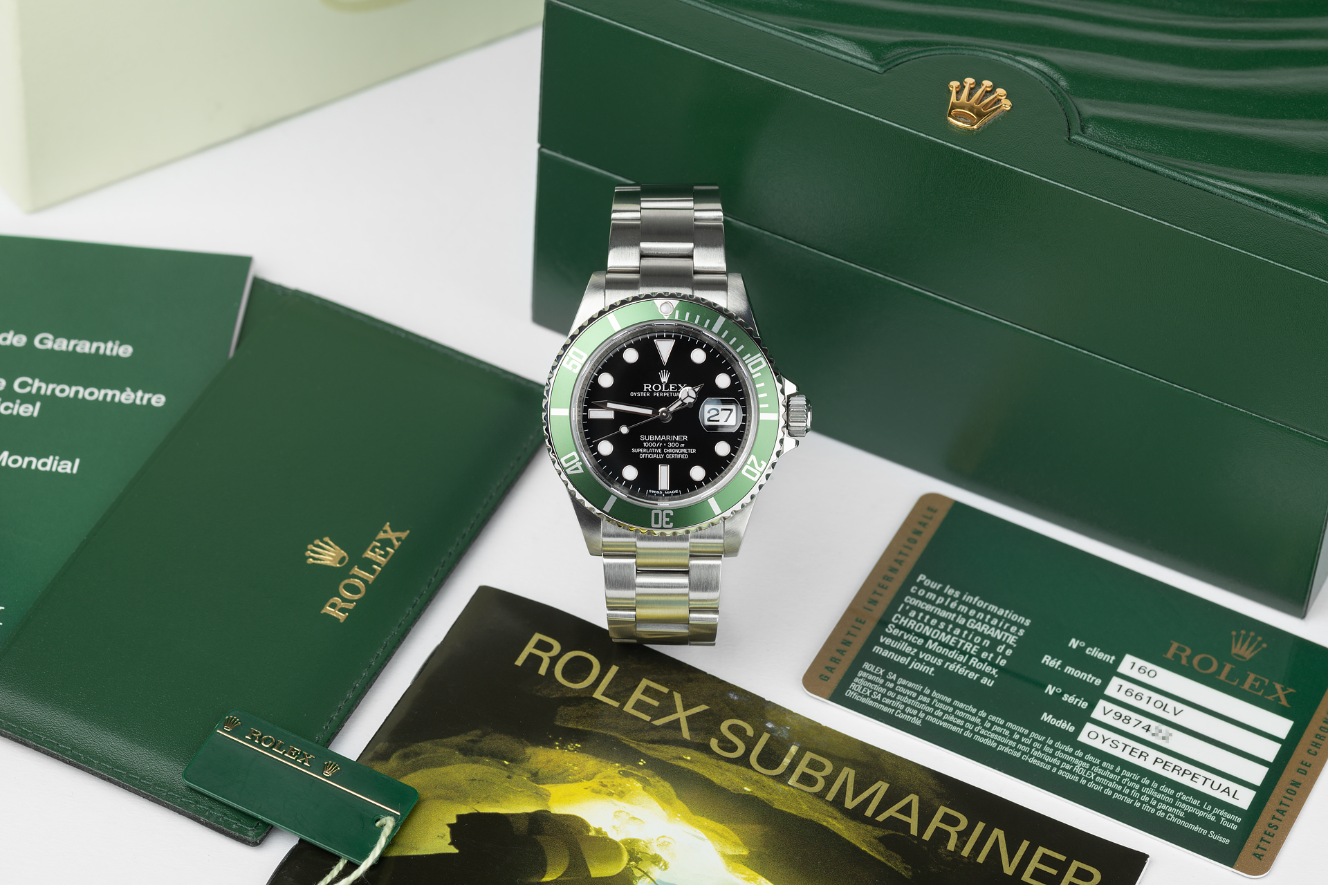 Rolex16610LV Submariner 'Kermit' Flat Four – Newport Watch Club