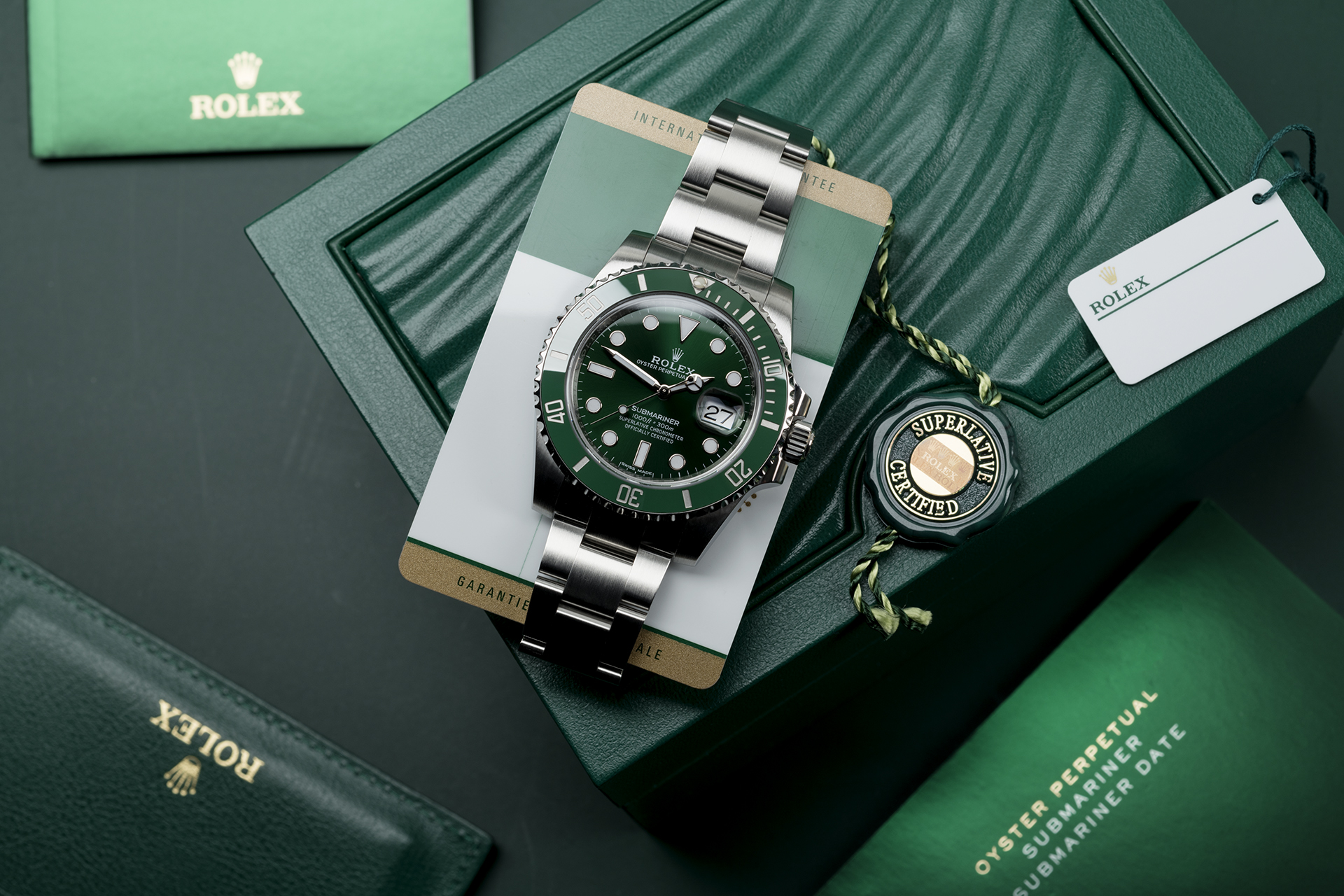 Rolex 116610LV Submariner Date Hulk 2016 UK Full Set Watch