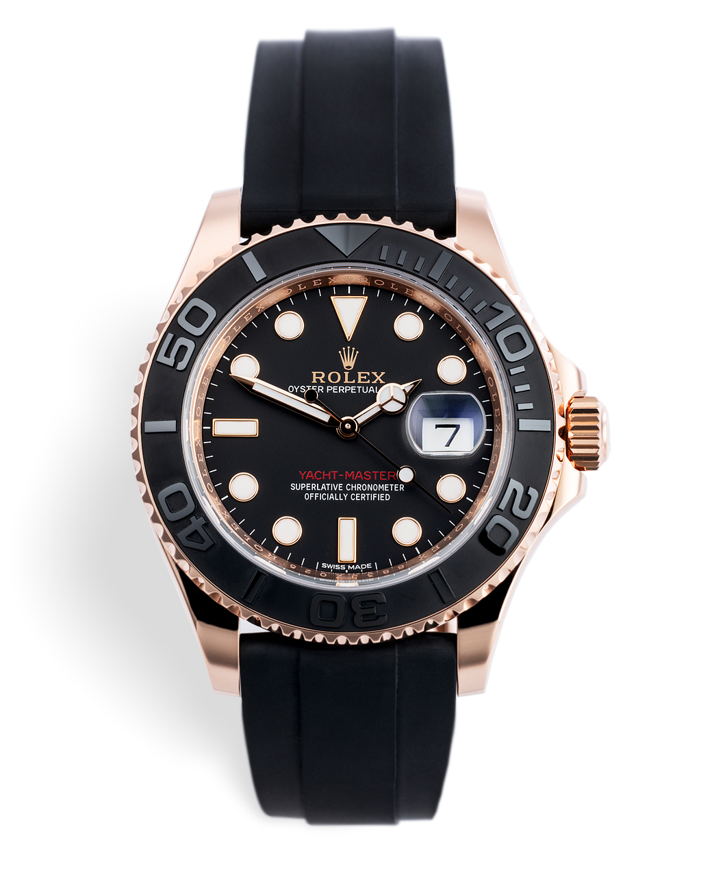 rolex yacht master rose gold rubber
