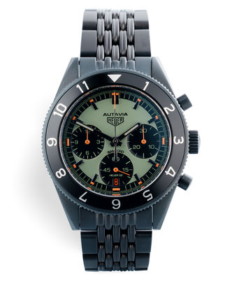 ref CBE2110 | Unique Dial 'Military Green' | Bamford Tag Heuer Autavia