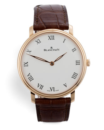 ref 6615-3631-55B | 'Grande Feu Enamel' Rose Gold | Blancpain Villeret