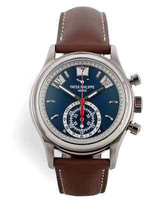 ref 5960/01G-001 | White Gold 'Box & Certificate' | Patek Philippe Annual Calendar Chronograph