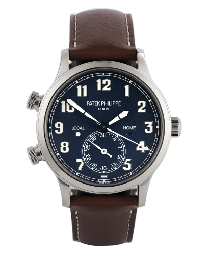 ref 5524G-001 | 5524G-001 - White Gold | Patek Philippe Calatrava Pilot Travel Time