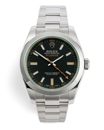 ref 116400GV | Green Glass Model | Rolex Milgauss
