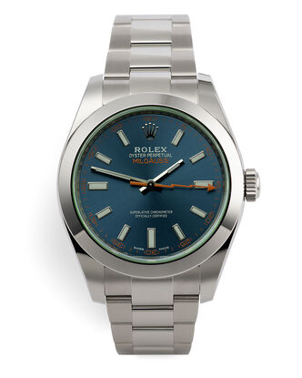 ref 116400GV | Z Blue with Box and Papers | Rolex Milgauss