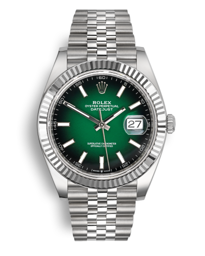 ref 126334 | 126300 - Ombre Green Dial | Rolex Datejust 41