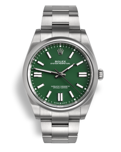 ref 124300 | 124300 - Green Lacquer | Rolex Oyster Perpetual