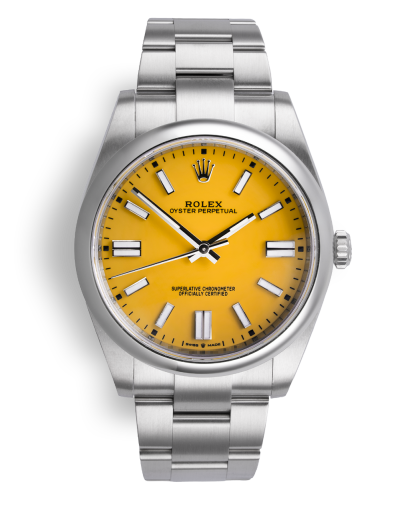 ref 124300 | 124300 - Yellow Lacquer | Rolex Oyster Perpetual