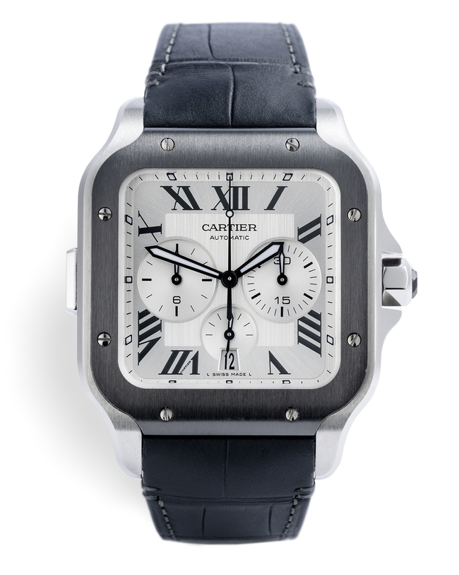 ref WSSA0017 | Interchangeable Straps | Cartier Santos de Cartier