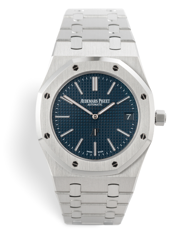 ref 15202ST.OO.1240ST.01 | Blue Dial Jumbo Complete Set | Audemars Piguet Royal Oak