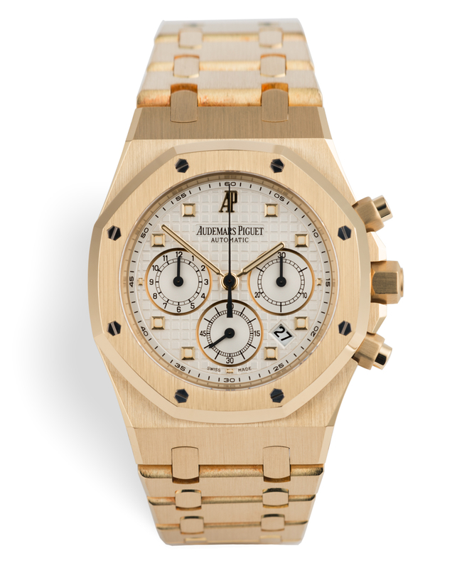 ref 25960BA/O/1185BA/01 | 18ct Yellow Gold 'AP Warranty' | Audemars Piguet Royal Oak Chronograph