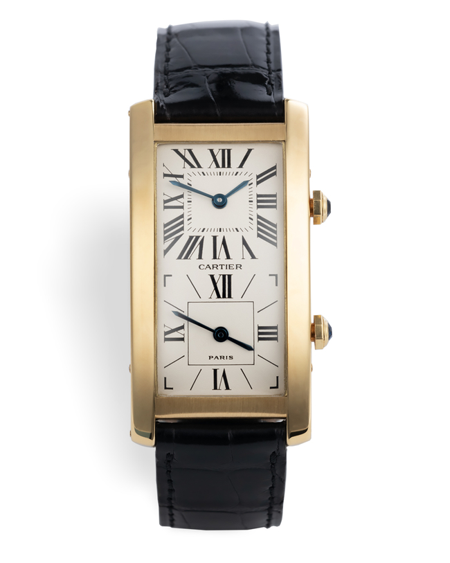 | Twin Mechnical Movements | Cartier Tank Cintrée Dual-Time