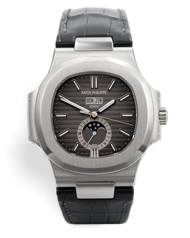 ref 5726A-001 | 'Full Set' Perfect Example | Patek Philippe Nautilus Annual Calendar