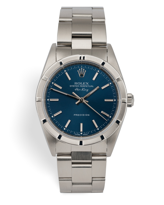 ref 14010M | 34mm 'Engine Turned Bezel' | Rolex Air-King
