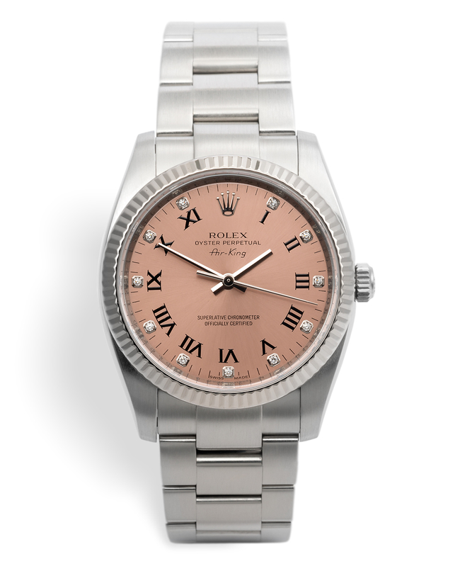 ref 114234 | 'Midi' White Gold Bezel | Rolex Air-King