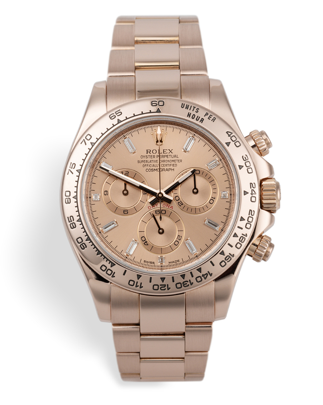 ref 116505 | Baguette Diamond Dial | Rolex Cosmograph Daytona