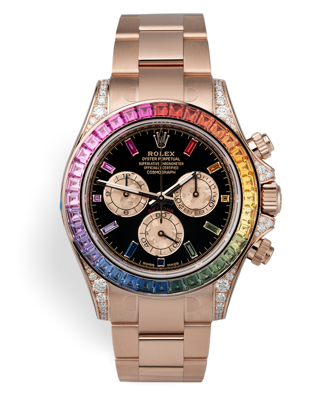 rolex rainbow rose gold