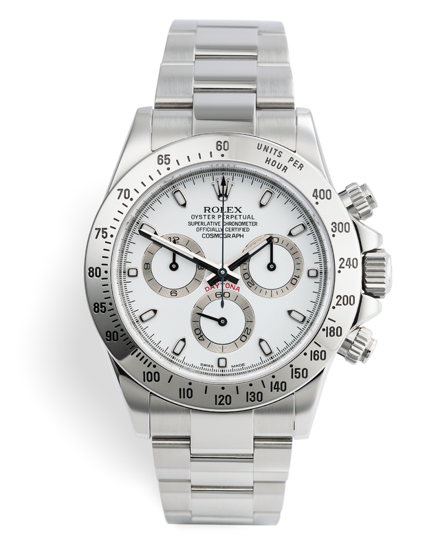 ref 116520 | White Chromalight Dial | Rolex Cosmograph Daytona