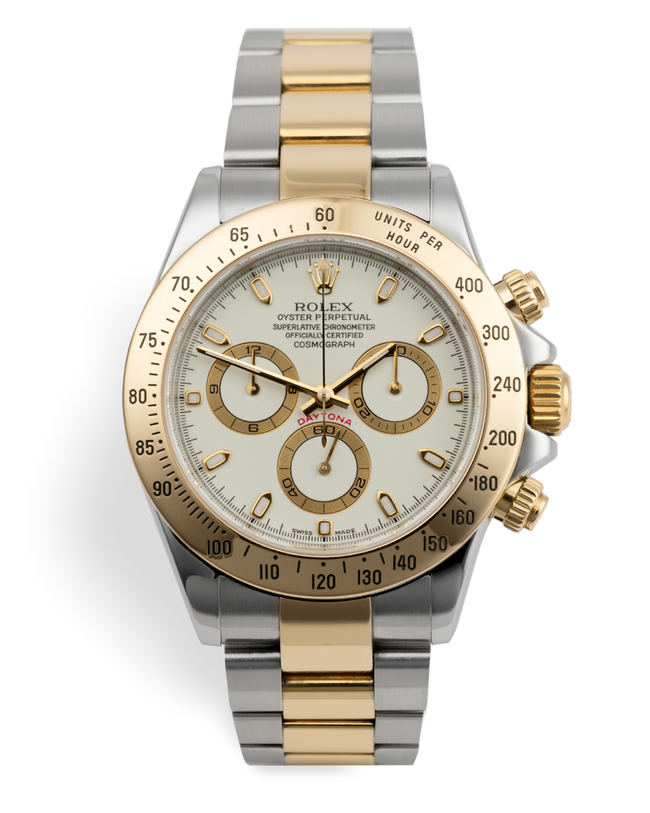 Gold & Steel "Rare Cream Dial" | ref 116523 | Rolex Cosmograph Daytona