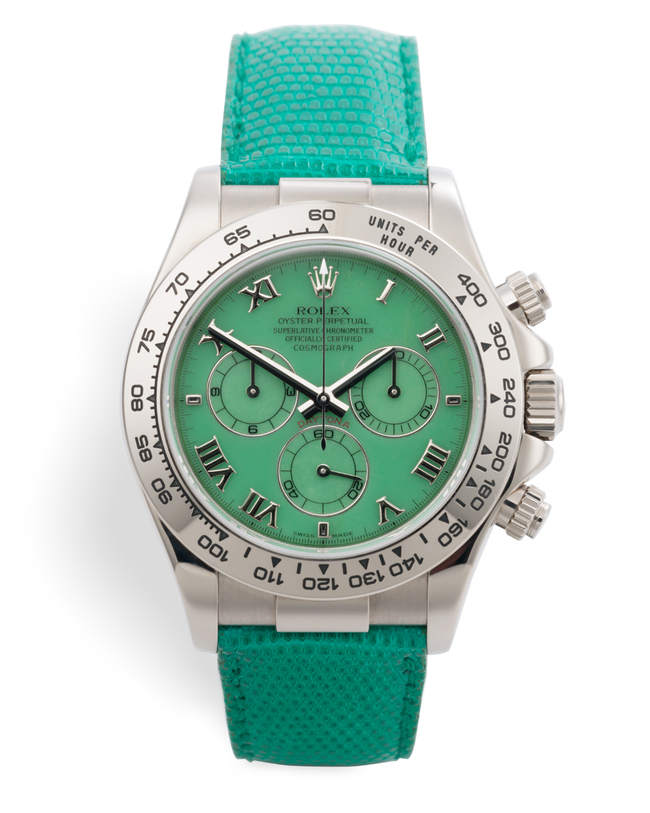 ref 116519 | Green Chrysoprase 'Rolex Warranty' | Rolex Cosmograph Daytona