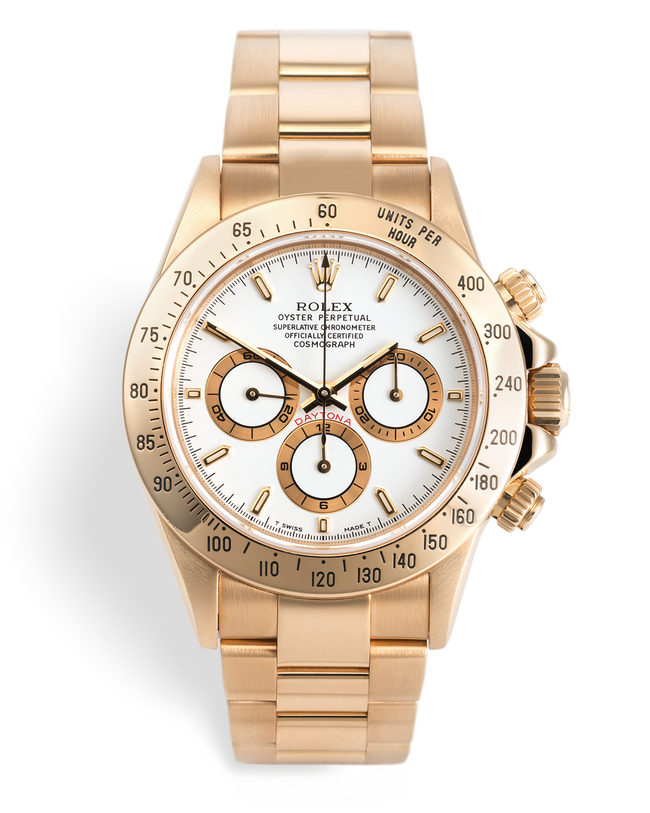 ref 16528 | Solid Gold 'Zenith' Rolex Warranty | Rolex Cosmograph Daytona