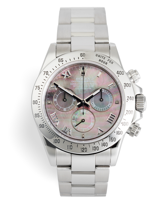ref 116520 | Special Order Mother of Pearl Dial | Rolex Cosmograph Daytona