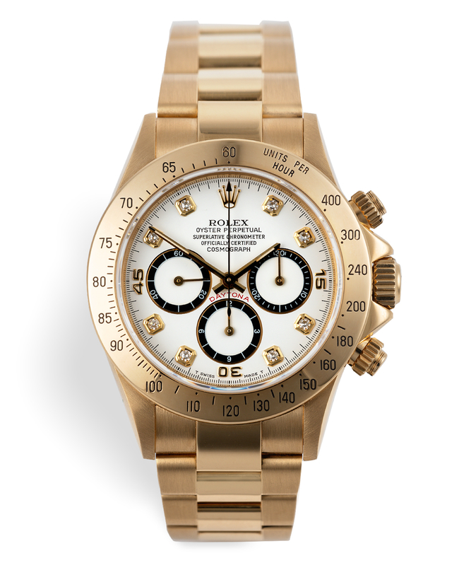 ref 16528 | Yellow Gold 'Rare Diamond Dial' | Rolex Cosmograph Daytona