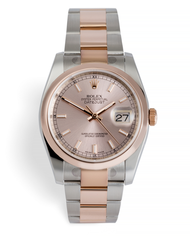 ref 116201 | 36mm Everose & Steel | Rolex Datejust