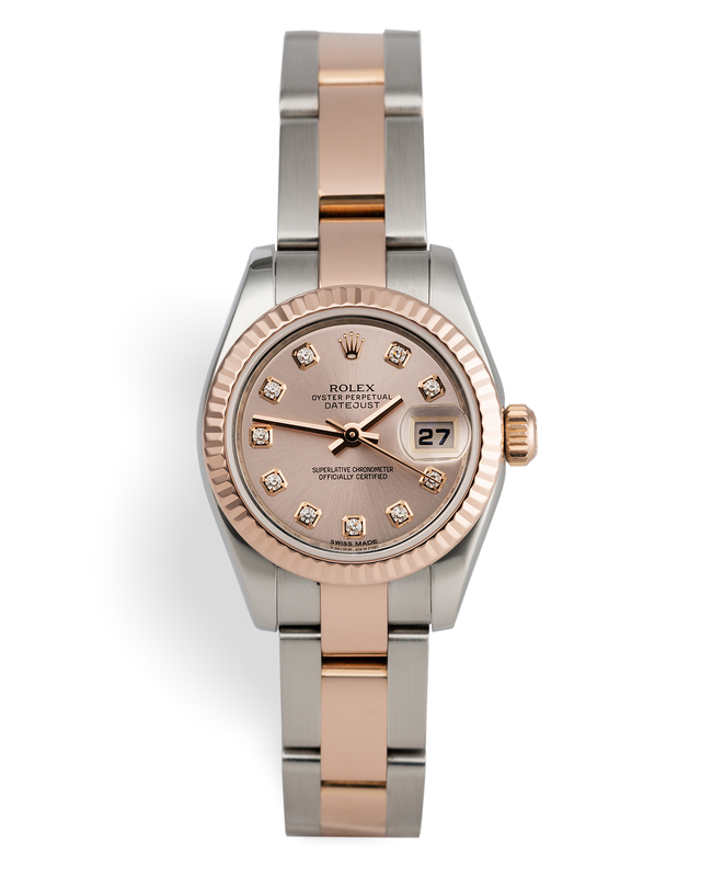 ref 179171 | Everose & Steel 'Diamond Dial' | Rolex Datejust