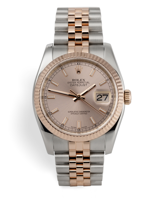 ref 116231 | Rose Gold & Steel 'Rolex Service' | Rolex Datejust