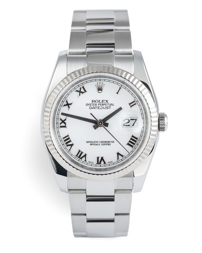 ref 116234 | White Gold Bezel 'Box & Papers' | Rolex Datejust