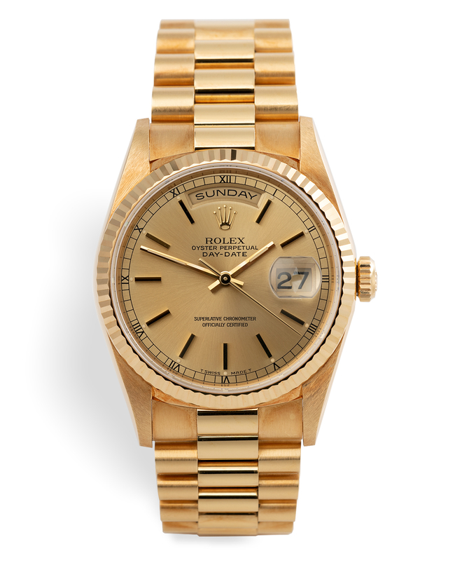 ref 18238 | 'Never Polished' Box & Papers | Rolex Day-Date