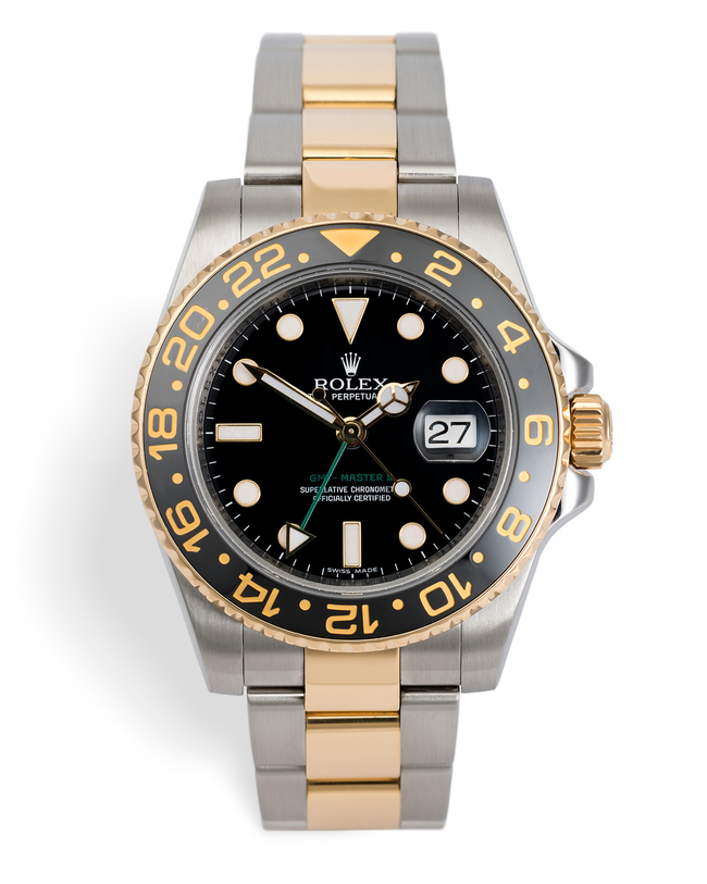 ref 116713LN | Gold & Steel 'Cerachrom' | Rolex GMT-Master II
