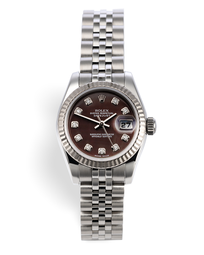 ref 179174 | White Gold Bezel 'Box & Certificate' | Rolex Lady-Datejust