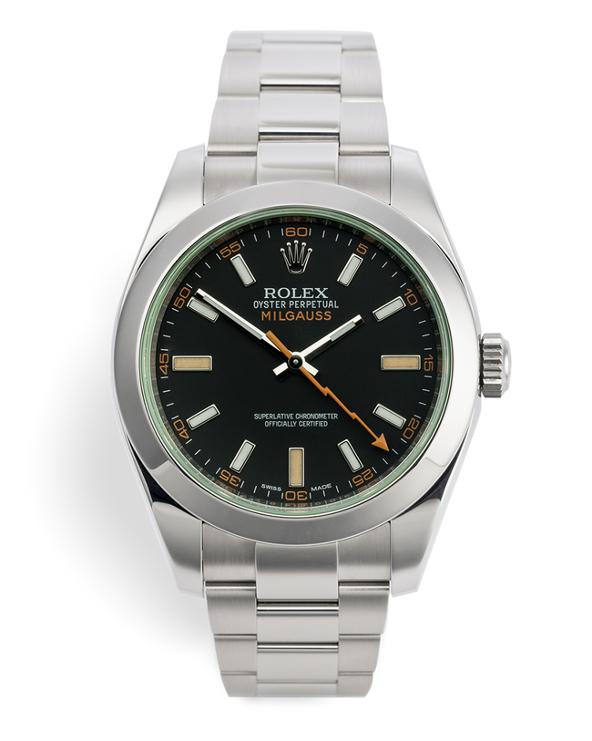 ref 116400GV | Green Glass Model | Rolex Milgauss