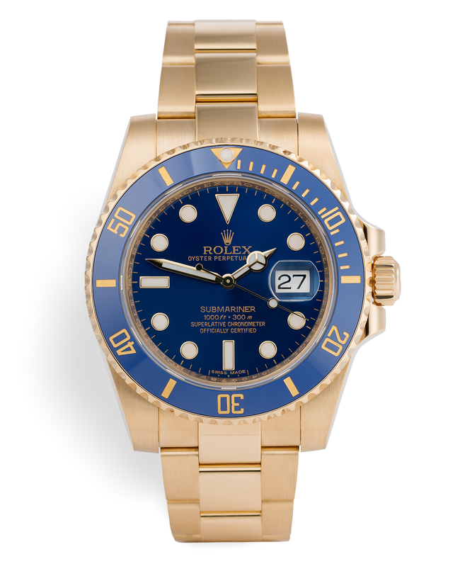 ref 116618LB | Yellow Gold Complete Set | Rolex Submariner Date