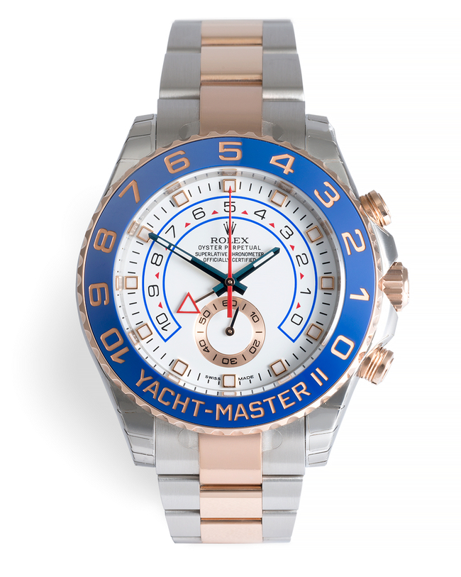 ref 116681 | 'Fully Stickered' Everose Gold & Steel | Rolex Yacht-Master II