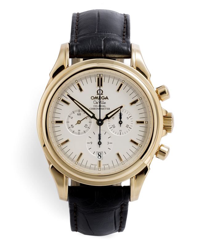 ref 46413032 | - Gold 'Co-Axial' Chronograph | Omega De Ville