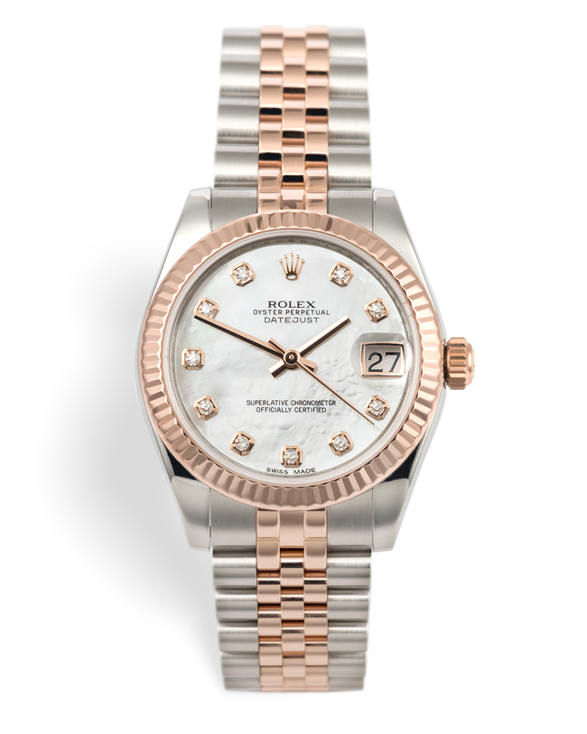 ref 178271 | Everose & Steel Midi 'Full Set' | Rolex Datejust